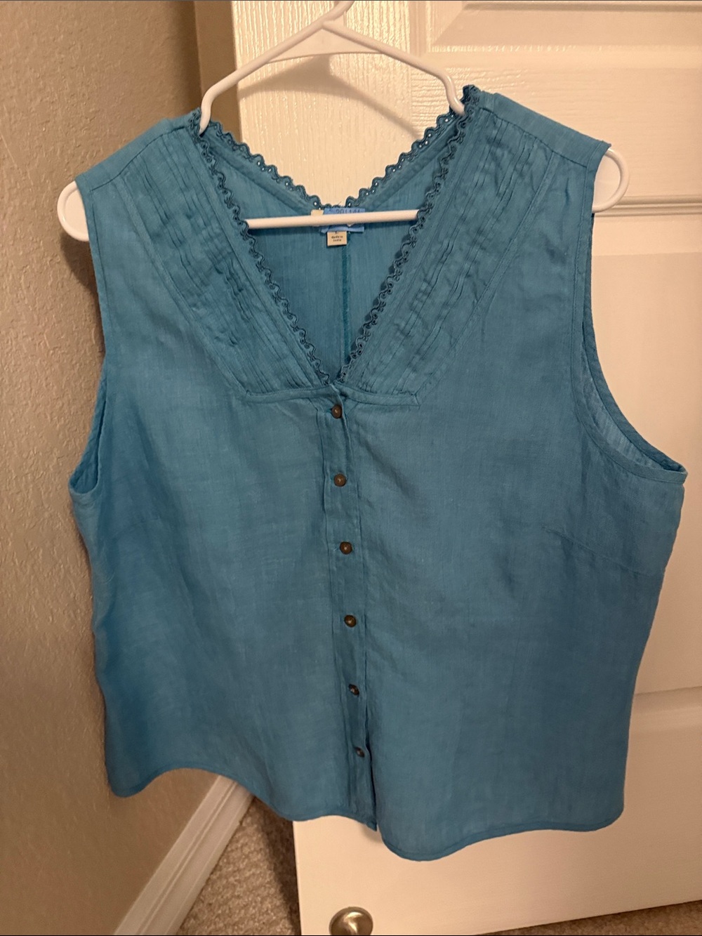 J. Jill Elegant Blue Sleeveless Blouse